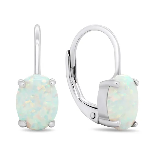 Brilio Silver Elegant cercei din argint cu opale sintetice EA373W