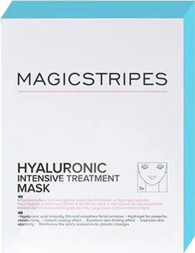 MAGICSTRIPES Mască de față hidratantă cu acid hialuronic (Hyaluronic Intensive Treatment Mask) 3 buc.