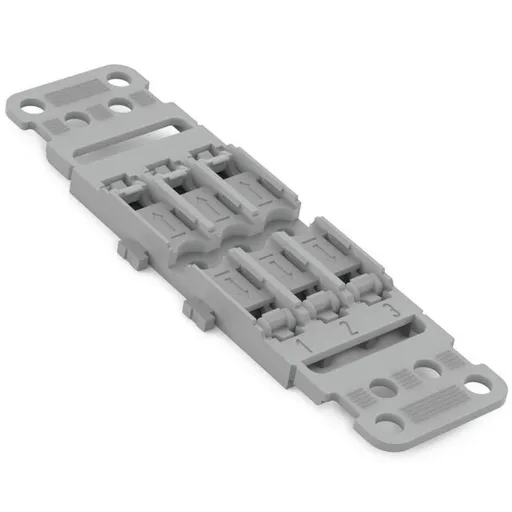 Set 5 bucati suporti pentru 3 cleme prelungire cabluri Wago cu prindere pe sina Wago 221-2503