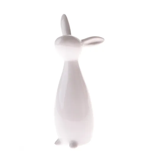 Iepuraș din porțelan Twinkie alb, 7,5 x 17 cm