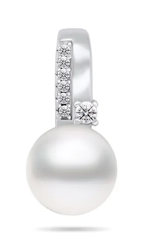 Brilio Silver Pandantiv minunat din argint cu perlă autentică și pietre de zircon PT100W