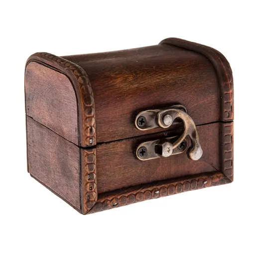 Cufărușă din lemn Nostalgie, 8 x 5,5 x 6,5 cm