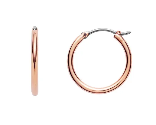 Fossil Cercei rotunzi din oțel placat cu aur JOF00003791