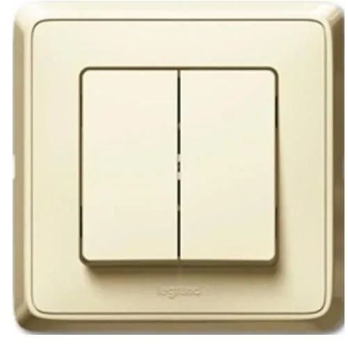 Intrerupator dublu ivoar Legrand Cariva 773905