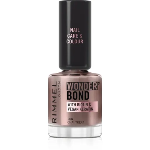 Rimmel Wonder'Bond lac de unghii culoare 006 Chai Treat 12 ml