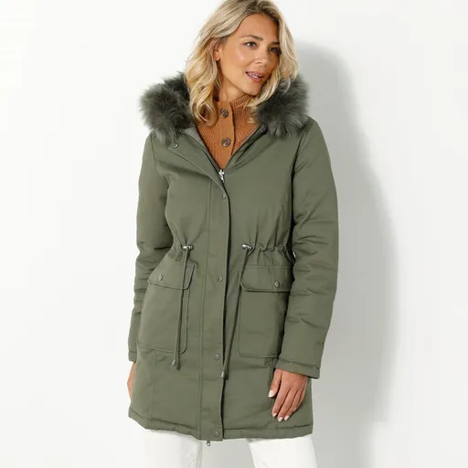 Parka/jachetă reversibilă 2 în 1 cu glugă