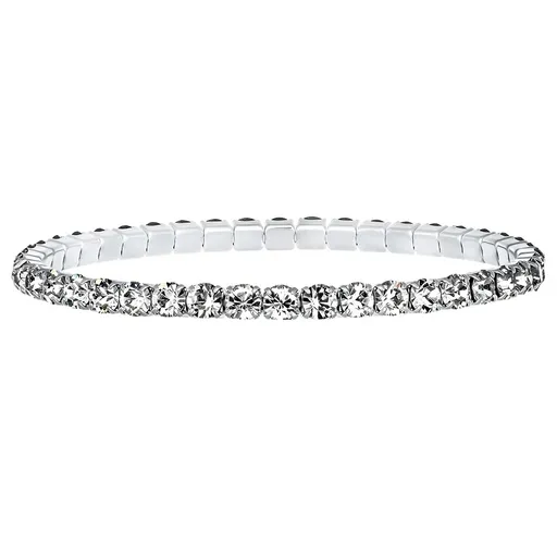 CRYSTalp Brățară tenis elastică cu cristale transparente Aura 22270.CRY.E