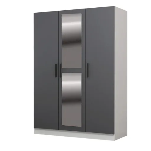 Dulap pentru haine, Hanah Home, Kale Anthracite, 135x190x52 cm, Antracit