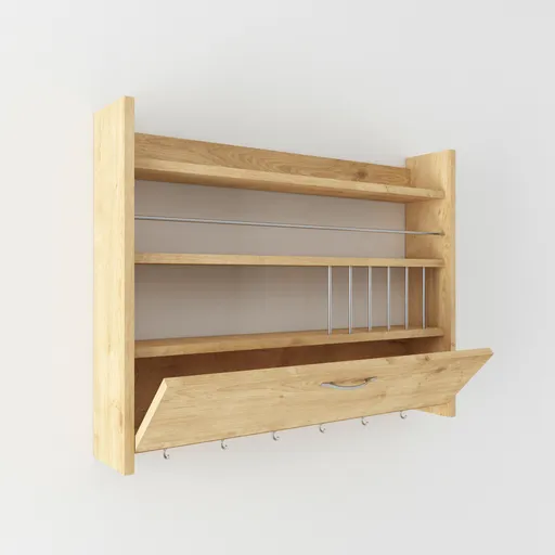 Raft de bucătărie Knott Oak, naturală