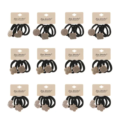 Elastic par negru stras X80 48 set Oranjollie