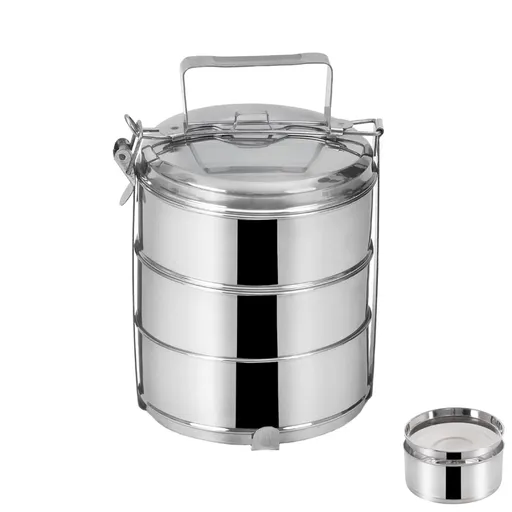 Recipient din oțel inoxidabil cu capace 3 x 1,3 l