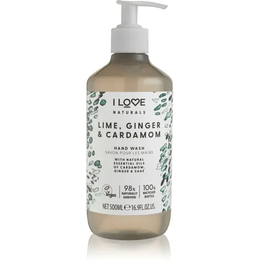 I Love Naturals Lime, Ginger & Cardamom Săpun lichid pentru mâini 500 ml
