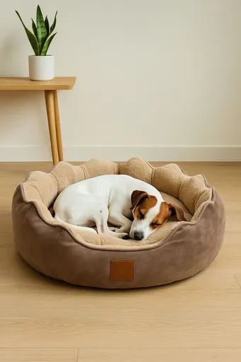 Pat pentru animale de companie, Paws & Whiskers, Elsa Dog L, Material exterior: 100% poliester, Maro