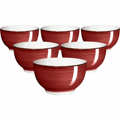 Mäser Set de 6 boluri Bel Tempo 14 cm, roșu, roșu