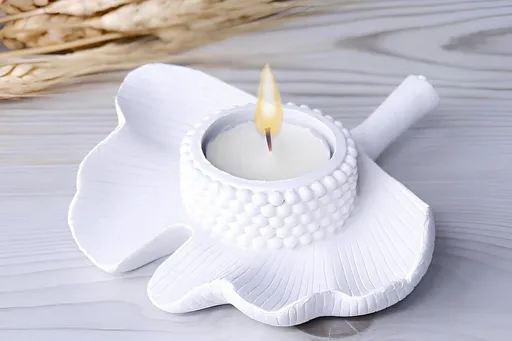 Decoratiune, CY0344, 13x14 cm, Poliester, Alb