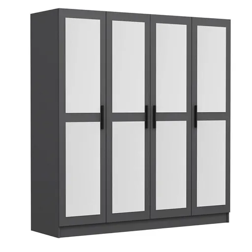 Dulap pentru haine, Hanah Home, Kale, 180x210x52 cm, Antracit