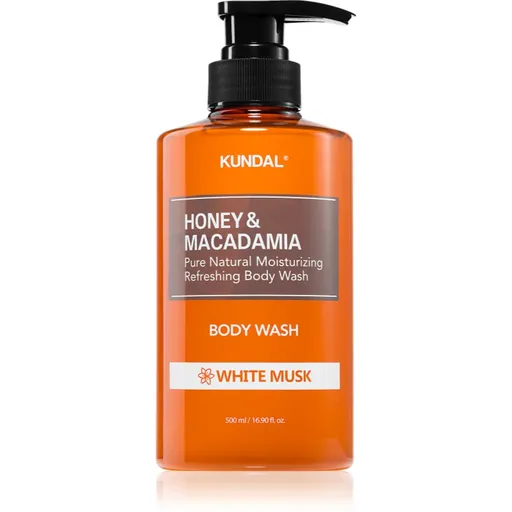 KUNDAL Honey & Macadamia White Musk gel de duș mătăsos cu efect de hidratare 500 ml