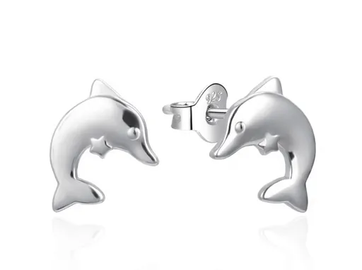 Agato Cercei jucăuși din argint Delfin AGT-E099P