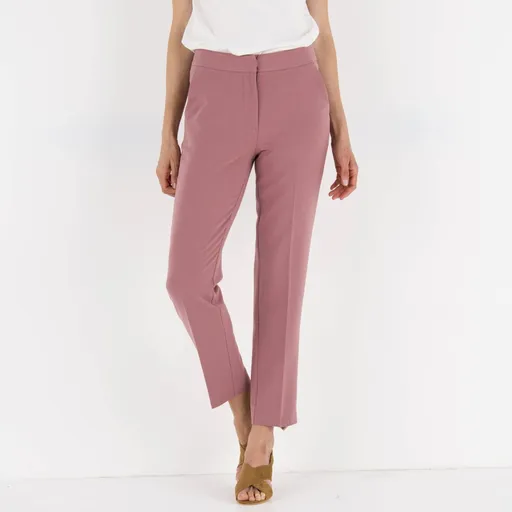 Pantaloni skinny 7/8 de culoare solidă