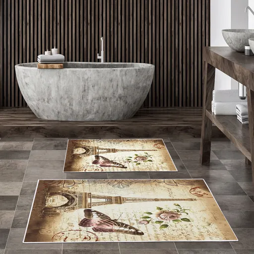 Set covorase de baie, L'essentiel Maison, Kt419, Multicolor