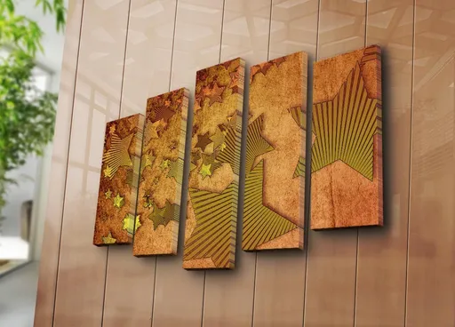 Tablou decorativ, 5PATK-200, 19 x 70 cm, Multicolor