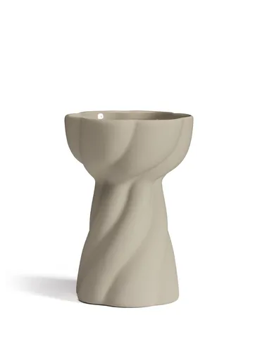 Vasă Twist Bulb 12cm, culoare nisip - COOEE