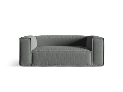 Canapea 2 locuri, Nuria-215, Micadoni Home, 170x110x72 cm, tesatura structurata chenille, gri