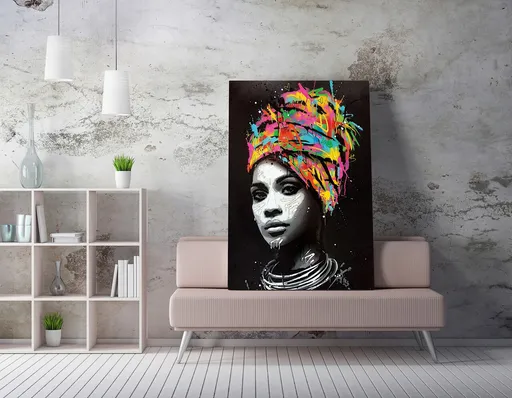 Tablou decorativ, WY98 (50 x 70), Lemn, Multicolor