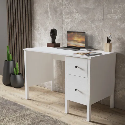 Birou, Hanah Home, FRN-10036, 120x75x60 cm, Maro/Alb