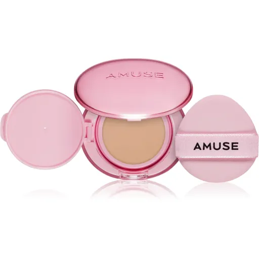 AMUSE Dew Power Vegan Cushion burete cu machiaj de lungă durată pentru strălucirea și netezirea pielii culoare 02 Healthy 15 g