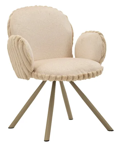 Set 2 scaune Stockholm -B, Mauro Ferretti, 64x68x83 cm, fier/poliester, crem