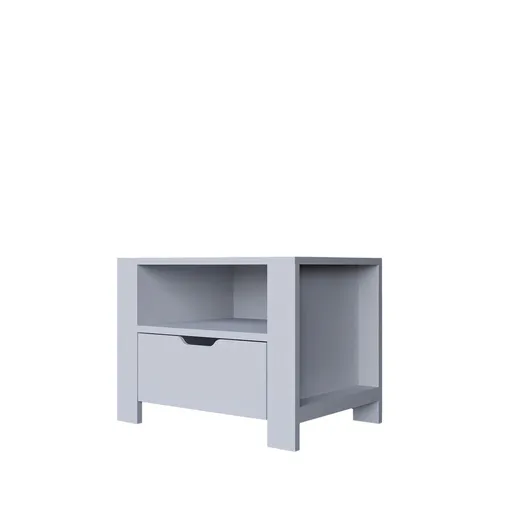 Noptiera, Hanah Home, Duru 1600-35, 60x45x42 cm, Alb mat