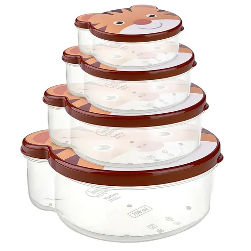 Caserolă gustare Orion ZOO tigru, 4 buc.