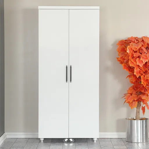 Dulap multifunctional, Hanah Home, Guzzo, 80x180x42 cm, Alb