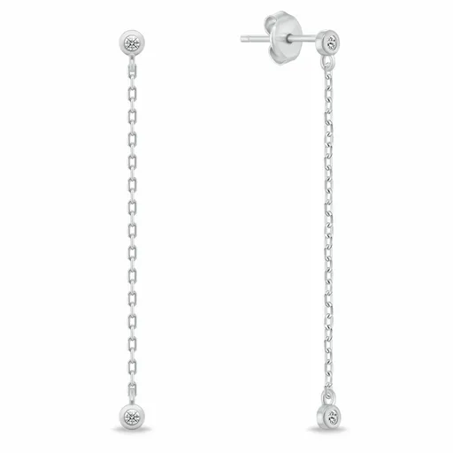 Brilio Silver Cercei suspendați din argint cu zirconi EA1123W