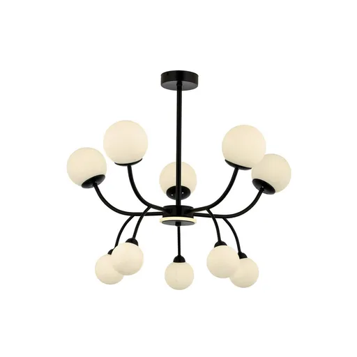 Lustra, Opviq, 301AUR1336, Metal, Negru / Crem