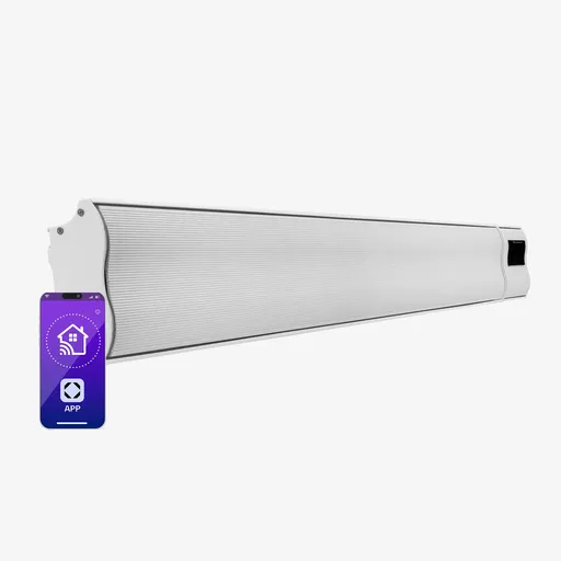 Blumfeldt Cosmic Beam Smart 24, încălzitor cu infraroșu, 2000 W, control prin aplicație, alb