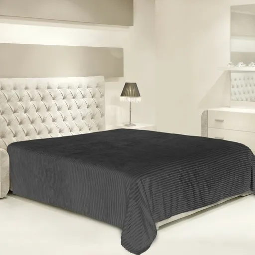 Cuvertură de pat Matex Diuna gri închis , 170 x210 cm, gri