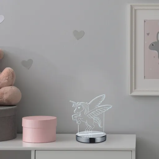 Lampa de masa Karo, RL, 17x12x17.5 cm, 7W, 1x SMD, metal, argintiu