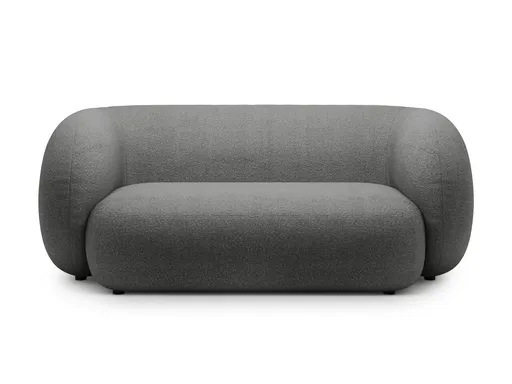 Canapea modulara 2 locuri, Kate, Micadoni Home, 183x99x76 cm, tesatura boucle, gri inchis
