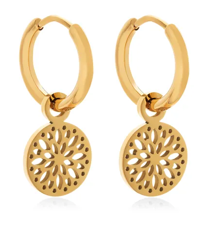 Troli Cercei decenți placați cu aur cercuri 2în1 VABRAE019G