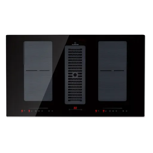 Klarstein Full House Down Air System, aragaz cu inducție + hotă, 477 m³/h, clasa de eficiență energetică A