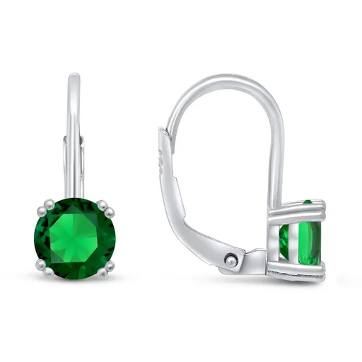 Brilio Silver Cercei suspendați din argint cu zirconi verzi EA1013WG