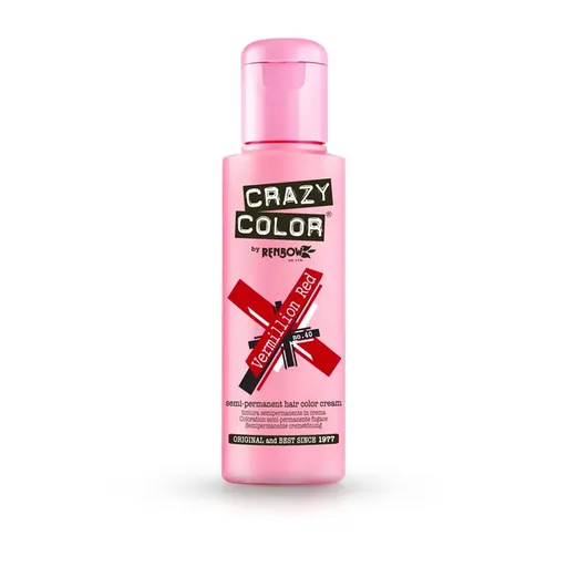 Vopsea Semipermanenta Crazy Color Vermilion Red No. 40 - 100 ml