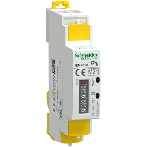 Contor de putere modular monofazat iEM2010 - 230V - 40A cu iesire de impuls Schneider A9MEM2010