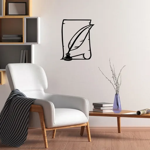 Decoratiune de perete, Letter, Dimensiune: 58 x 70 cm, Negru