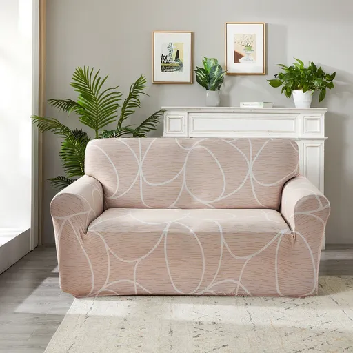 Husă elastică pentru canapea 4Home Abstract bej , 190-230 cm + față de pernă gratuit, 190-230 cm