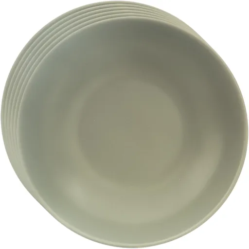 Orion Set de farfurii adânci din ceramică Greenish 20,5 cm, 6 bucăți
