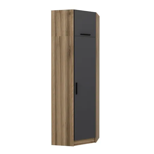 Dulap pentru haine, Hanah Home, Kale Anthracite Oak, 74x235x52 cm, Antracit / Stejar