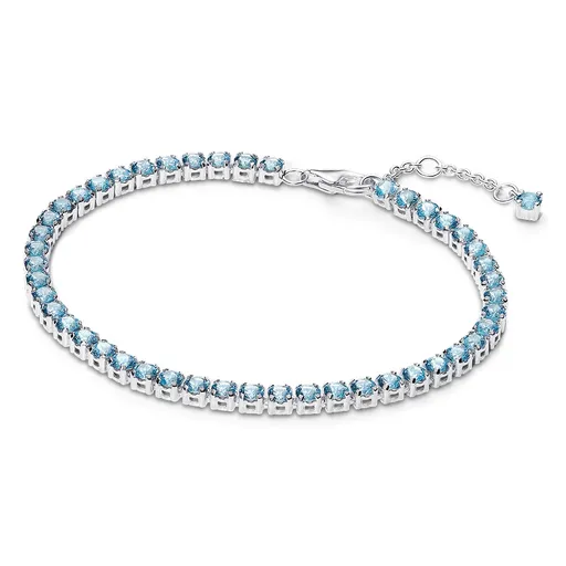 Pandora Brățară de tenis din argint cu zircon albastru deschis Timeless 591469C03 18 cm